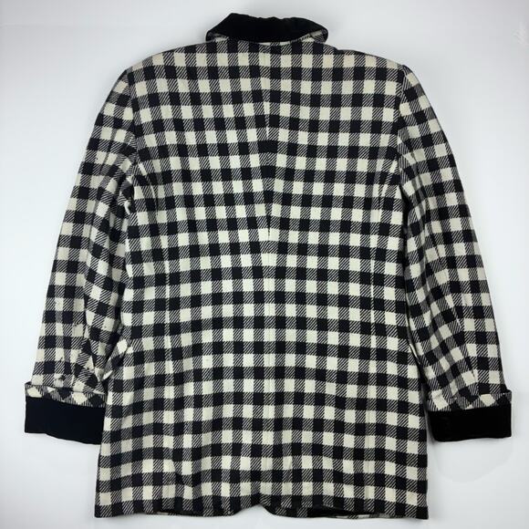 Vintage Escada Margaretha Ley Gingham Blazer Wool Cashmere Old Money Mob Wife - Picture 7 of 13